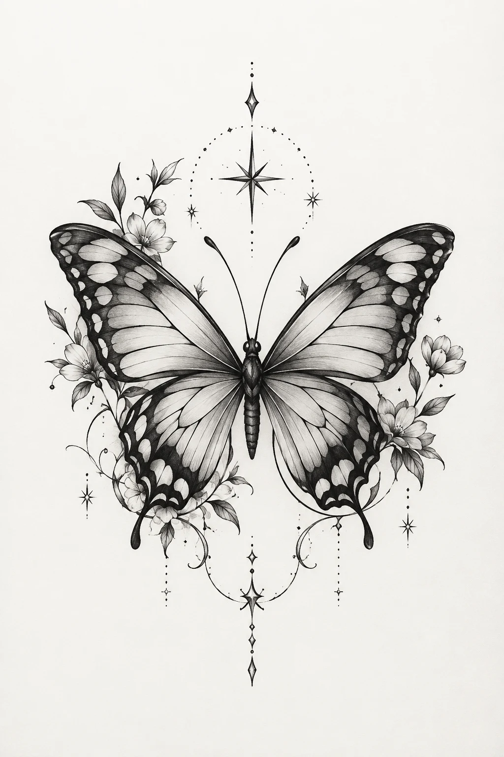 Lana-Inspired Butterfly With Script — happiness is a butterfly tattoo style outfit