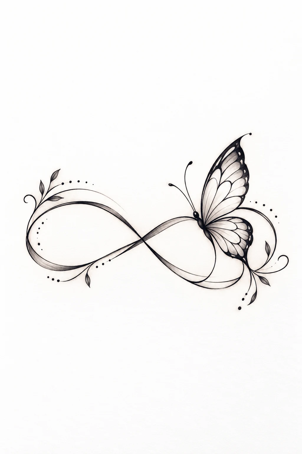 Minimalist Infinity Butterfly Tattoo — infinity butterfly tattoo style outfit