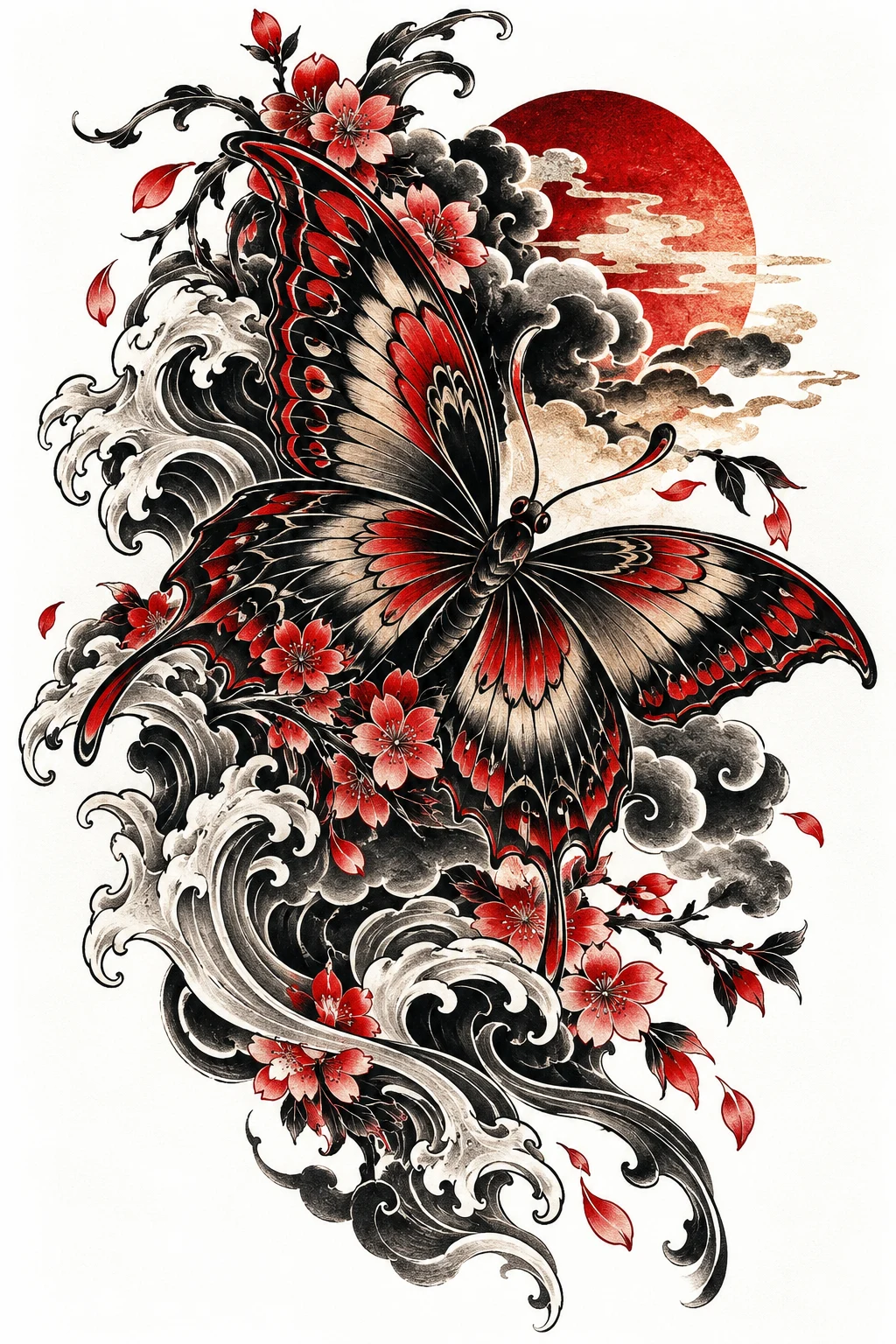 Japanese Butterfly Tattoo Men: Bold Shoulder Design — japanese butterfly tattoo style outfit
