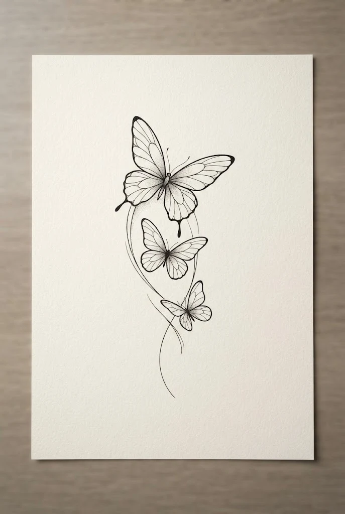 Finger-Length Forearm Piece — line butterfly tattoo style outfit