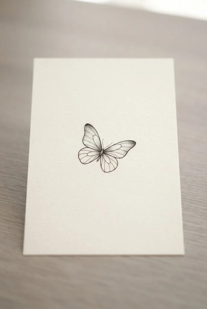 Behind-the-Ear Whisper — line butterfly tattoo style outfit