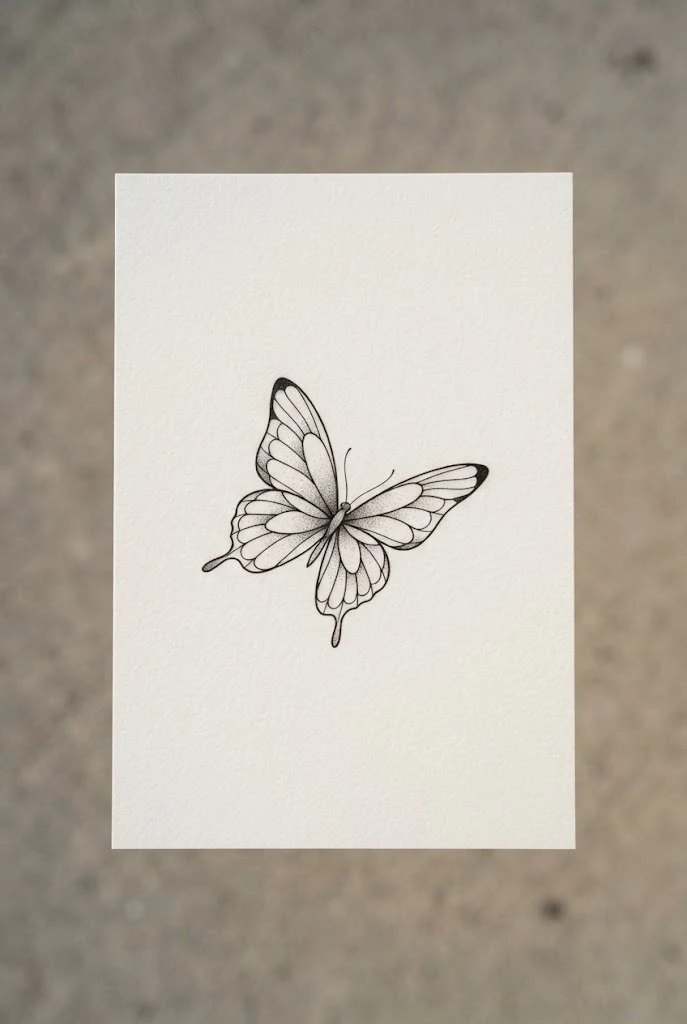 Inner Bicep Secret — line butterfly tattoo style outfit