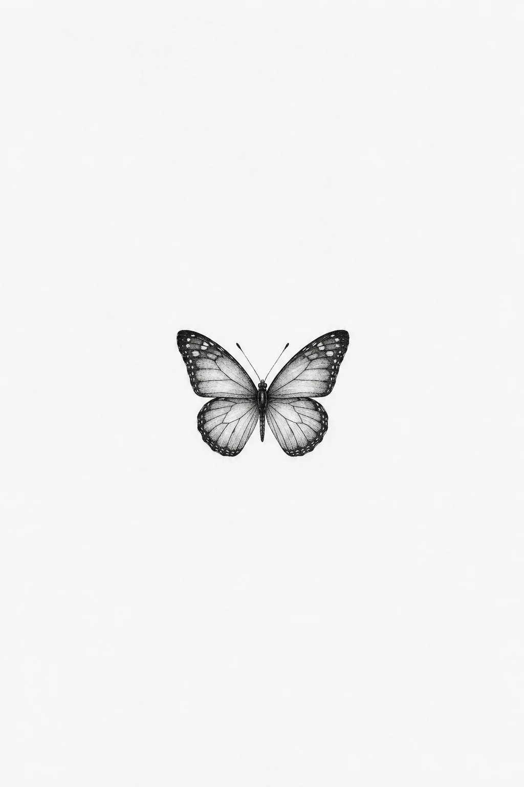 Tiny Black-and-Gray Butterfly — little butterfly tattoo style outfit