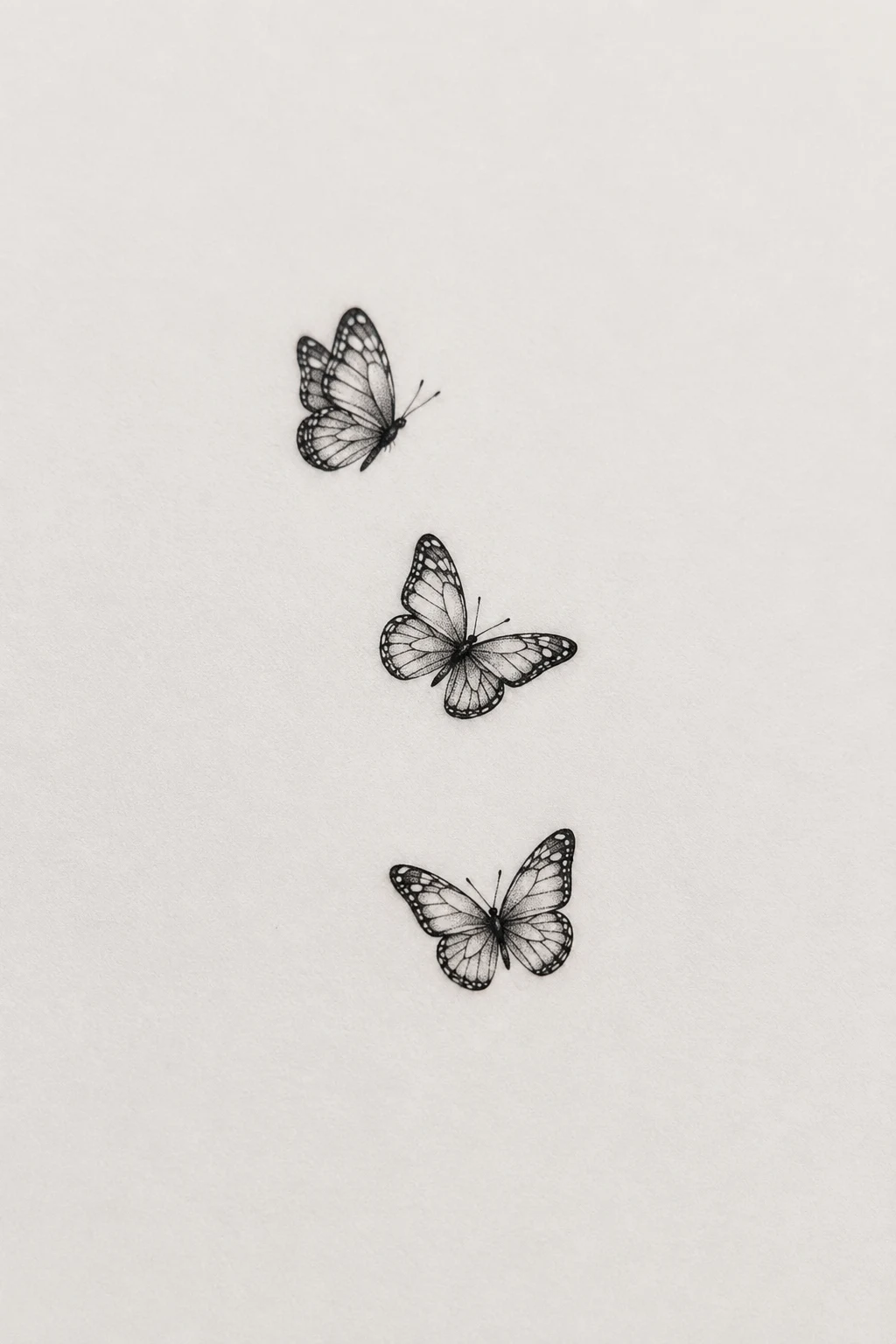 Micro Butterfly Trio — little butterfly tattoo style outfit