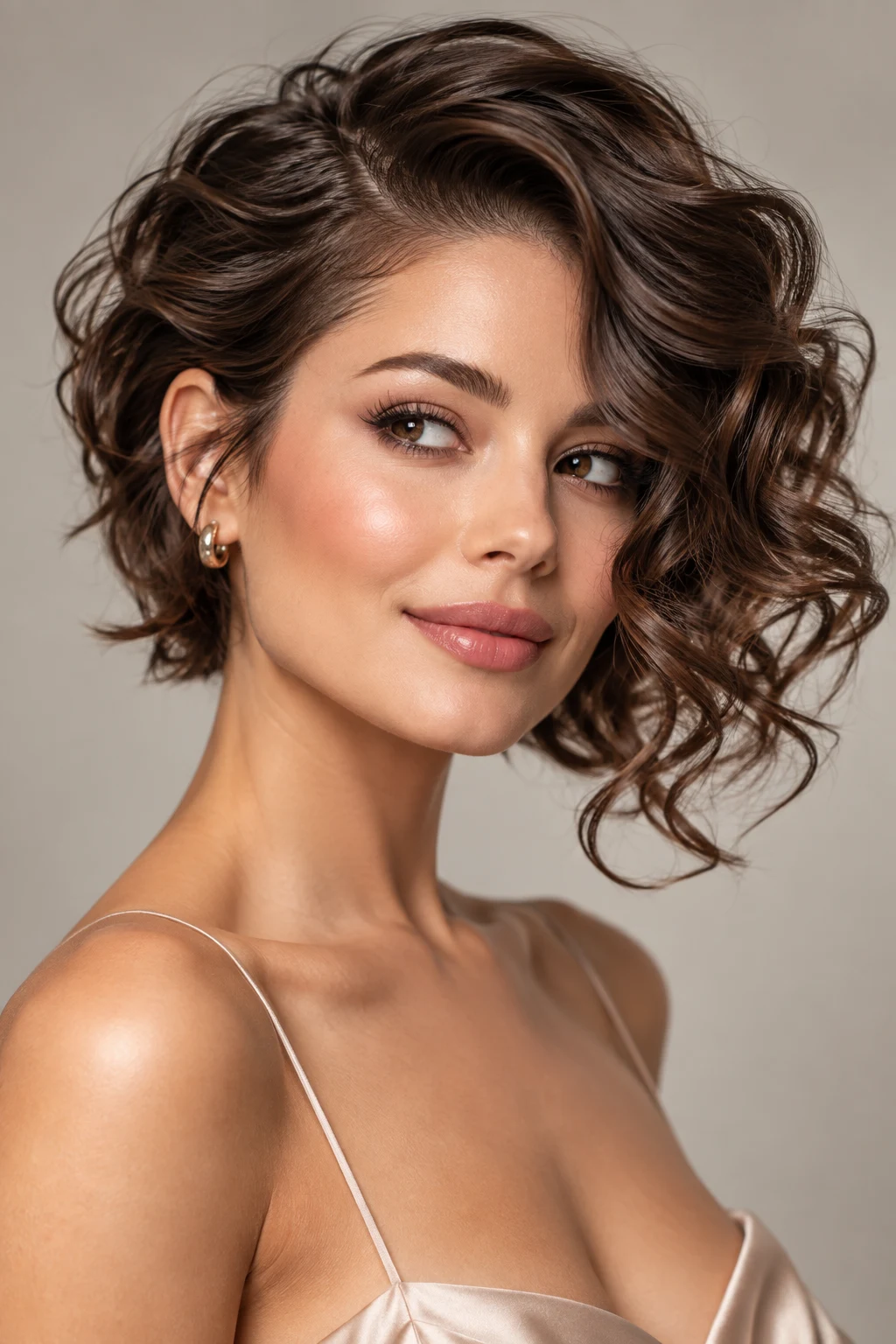 Loose Side-Swept Curls — loose hairstyles for short hair style outfit