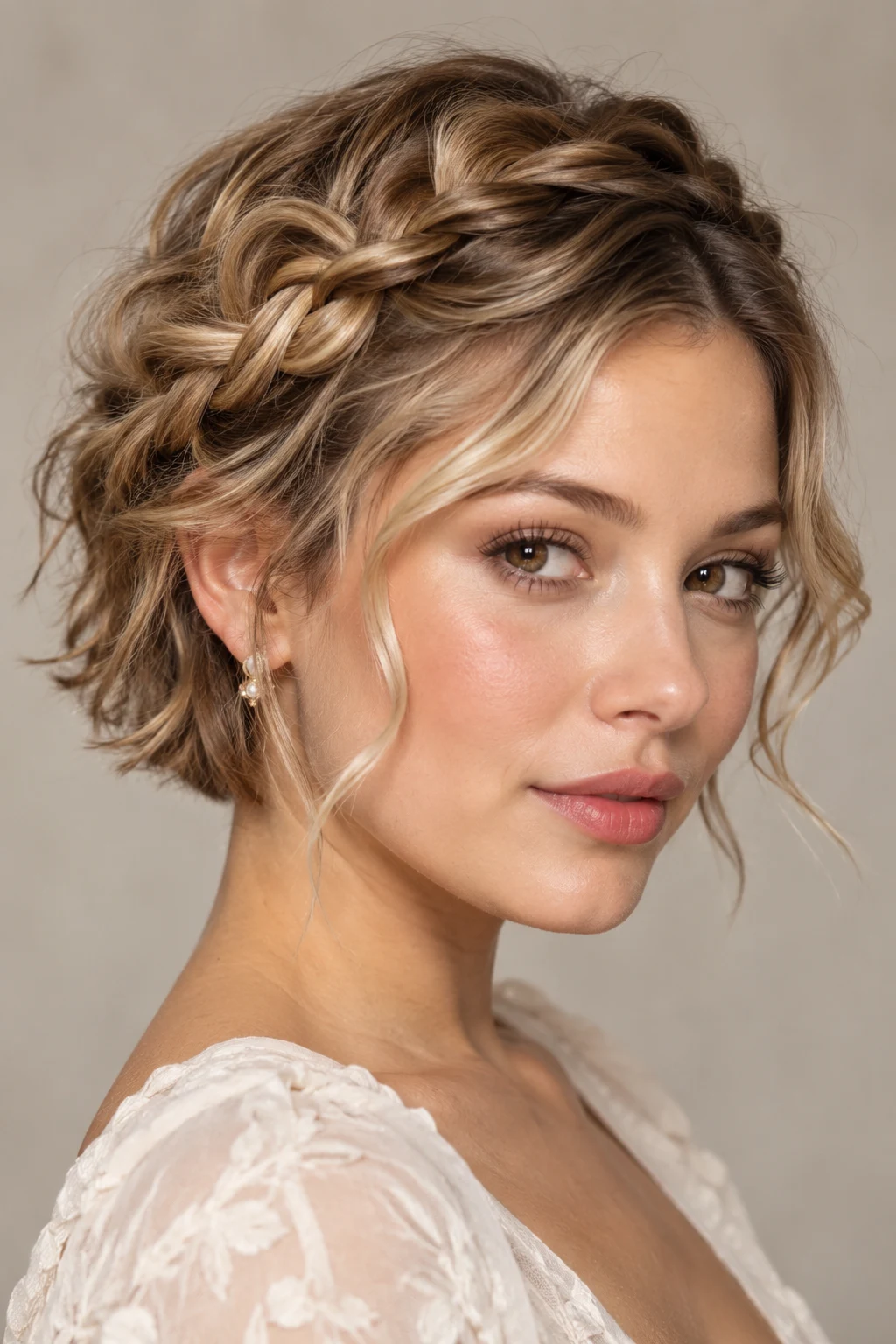 Loose Braid Crown — loose hairstyles for short hair style outfit