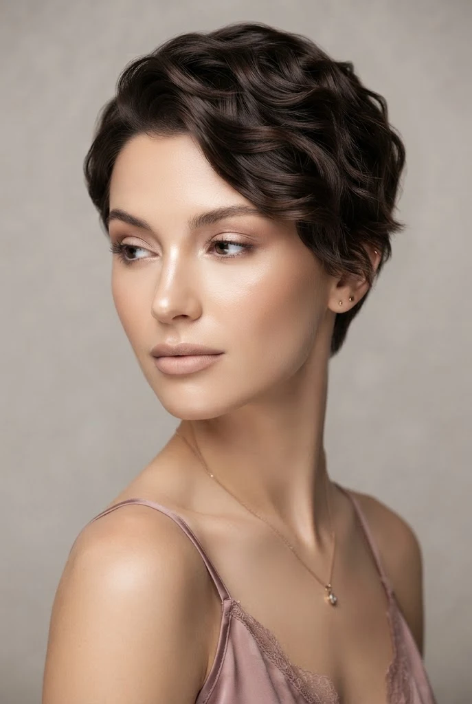 Loose Finger-Tufted Pixie Waves — loose short hairstyles for graduation style outfit