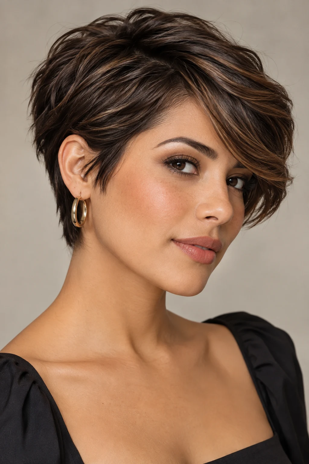 Pixie Cut With a Soft Side Sweep — mexican hairstyles short hair style outfit