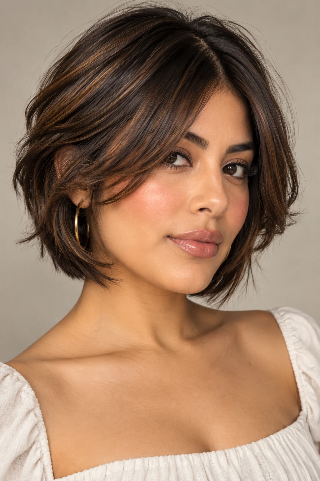 Mexican Style Hair Cut With Face-Framing Layers — mexican hairstyles short hair style outfit