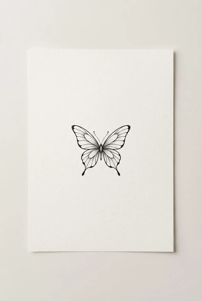 Minimal Butterfly Tattoo Design on the Sternum — minimal butterfly tattoo design style outfit