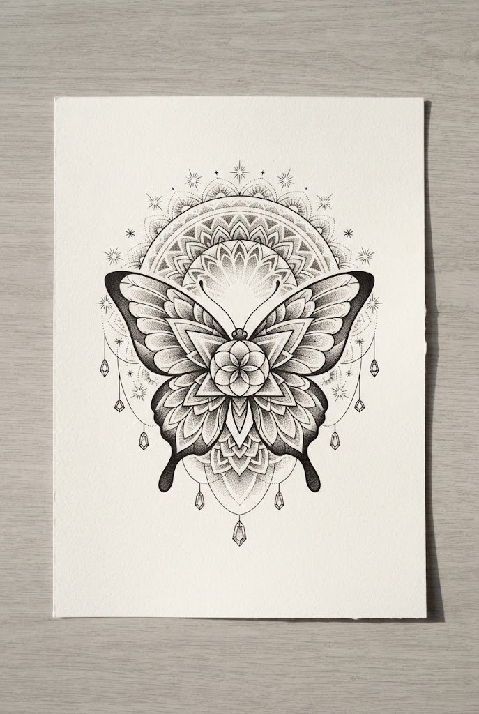 Collarbone-Bridging Wing Span — neck tattoo butterfly style outfit