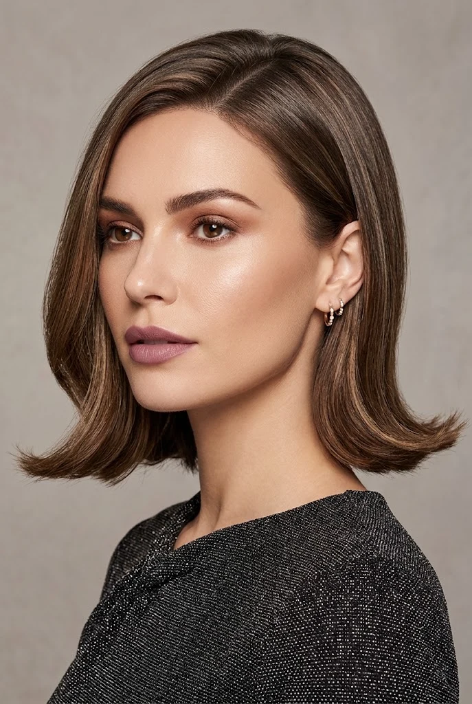 The Polished Flip Bob — party hairstyles for short hair worn down style outfit