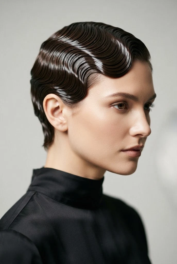 Sculpted Gel Sculpted Waves — party updos for short hair style outfit