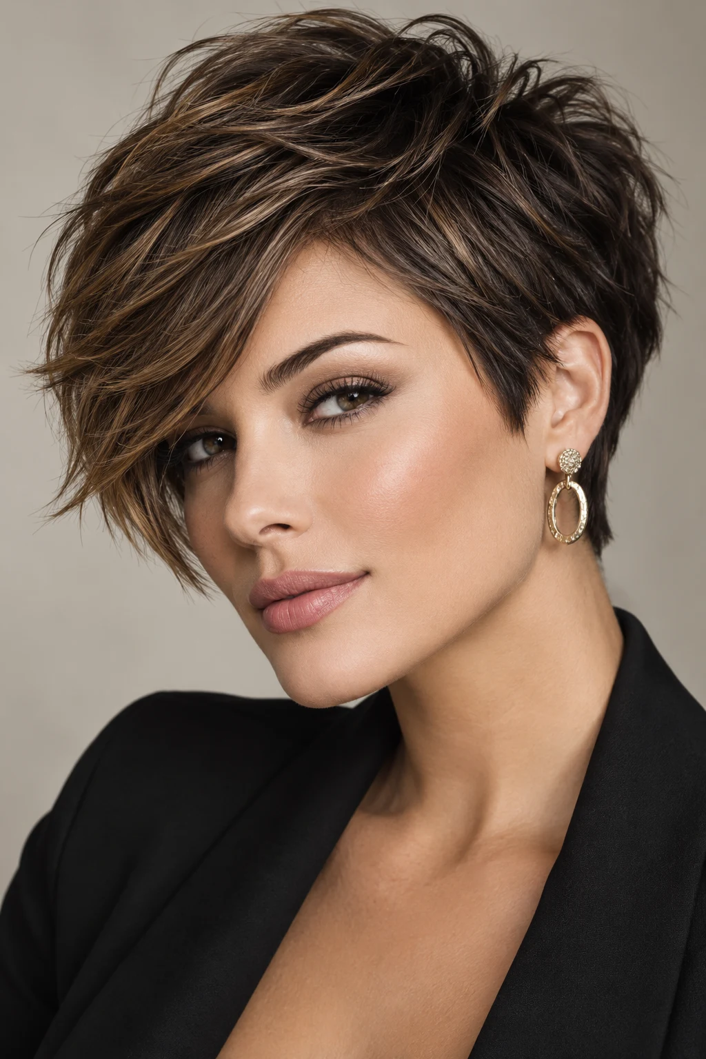 Textured Pixie With a Side Sweep — peinados cabello corto elegantes style outfit