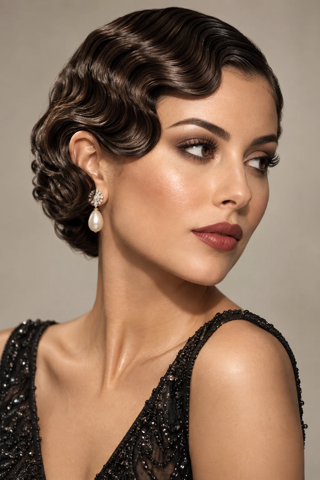 Sculpted Finger Waves — peinados cabello corto elegantes style outfit