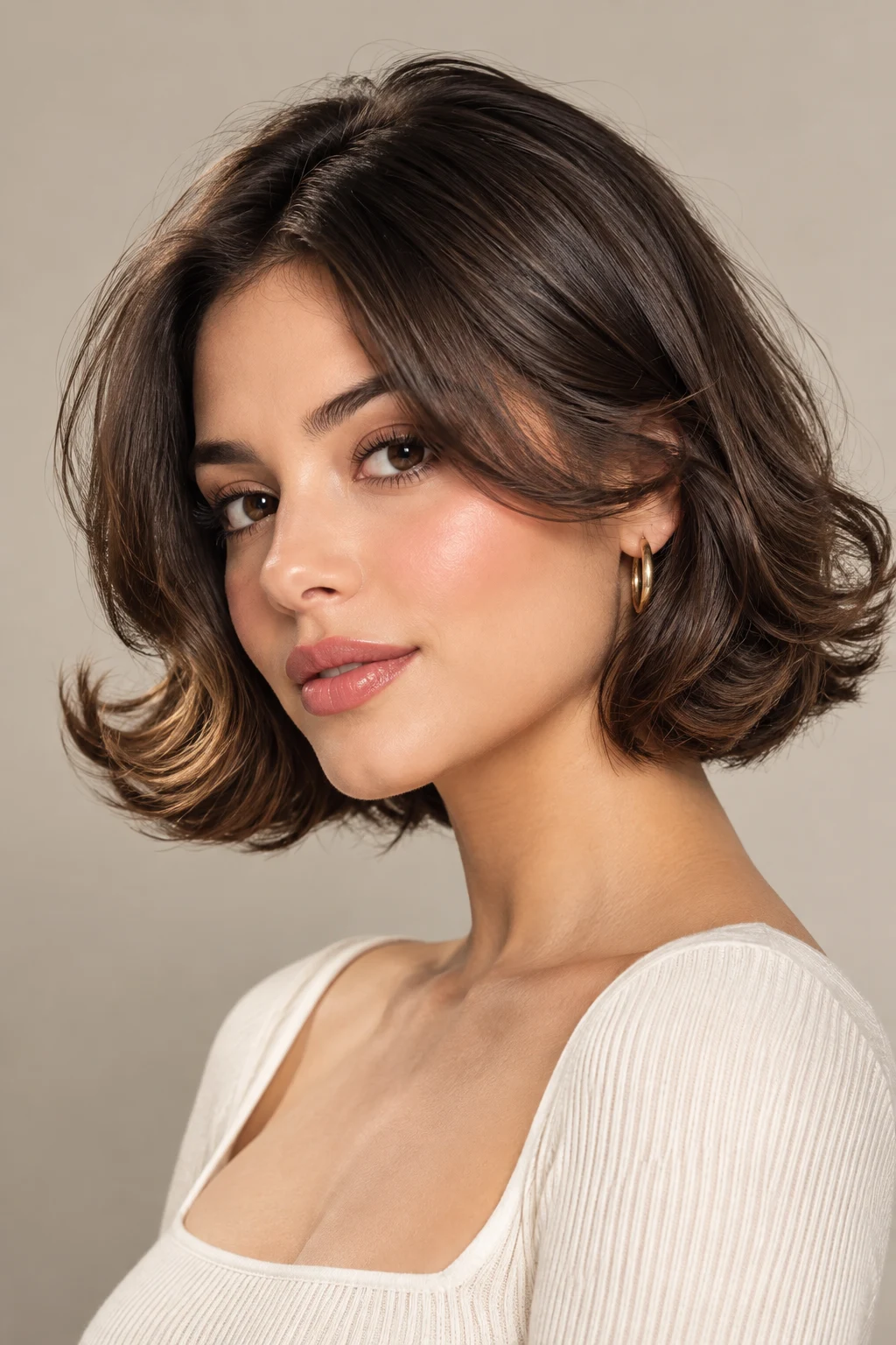 Romantic Curled Ends — peinados para cabello corto liso style outfit
