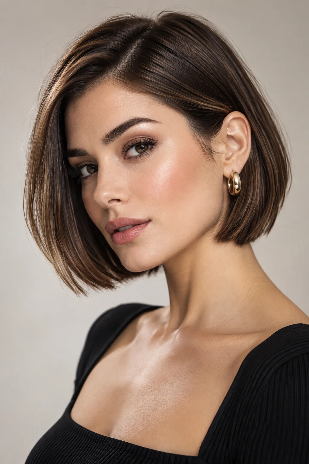Tucked-Behind-the-Ear Bob — peinados para cabello corto liso style outfit