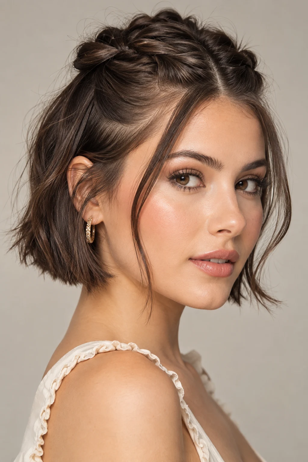Mini Crown Sections — peinados para cabello corto liso style outfit