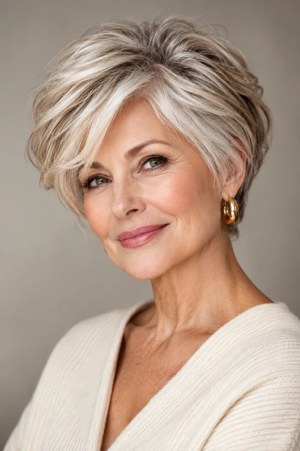 Elegant Short Cut for Women Over 60 — photos of short hairstyles style outfit