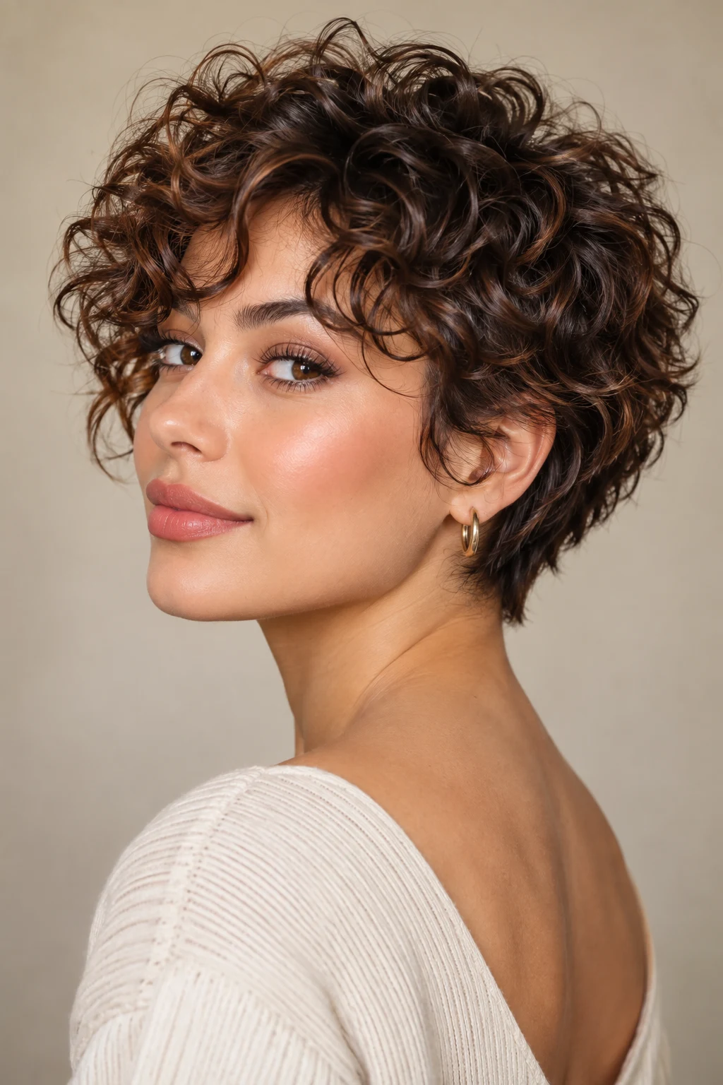 Soft Curly Crop — photos of short hairstyles style outfit