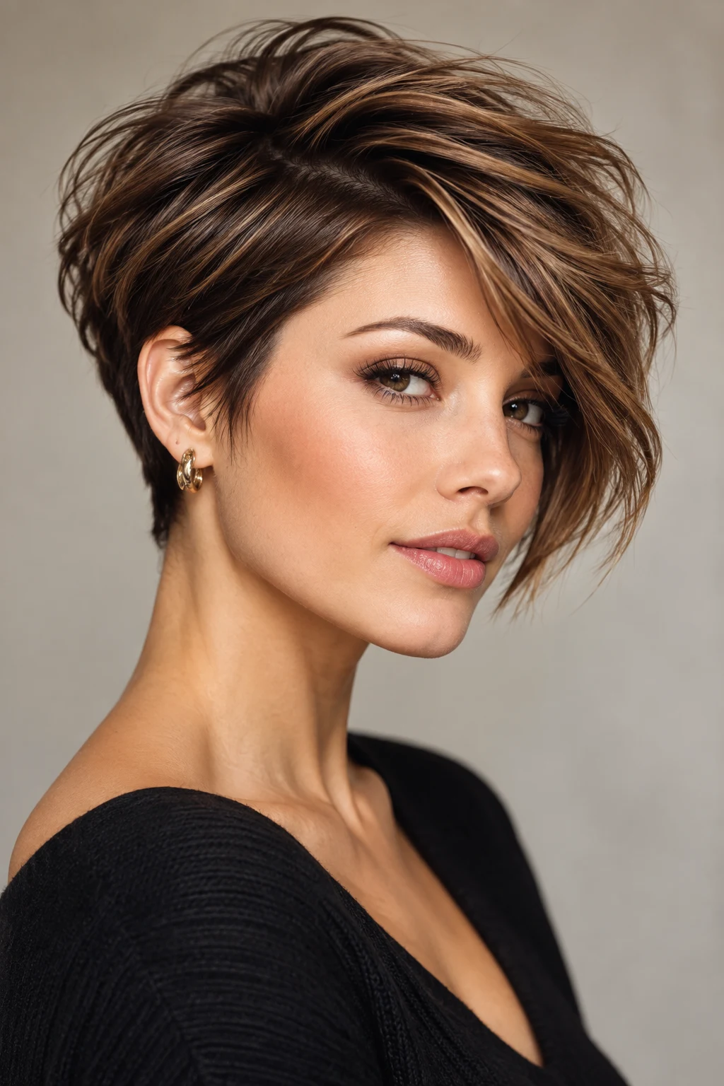 Side-Swept Pixie With Volume — photos of short hairstyles style outfit