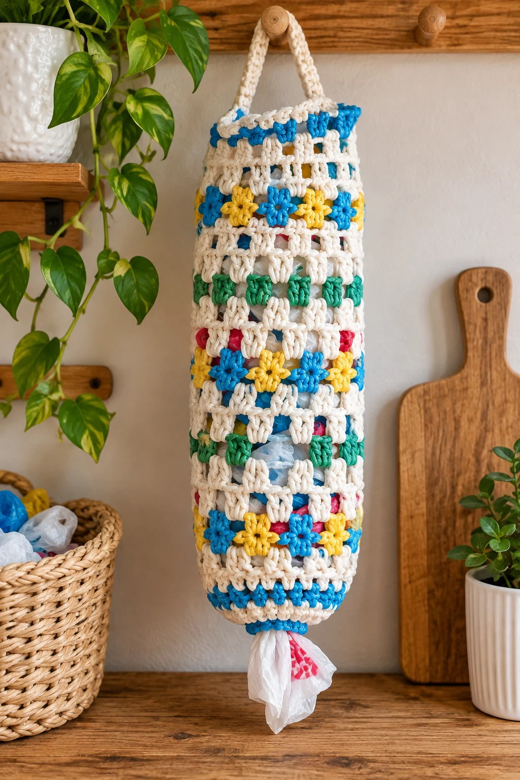 Plastic Bag Crochet Holder — Plastic bag crochet style outfit
