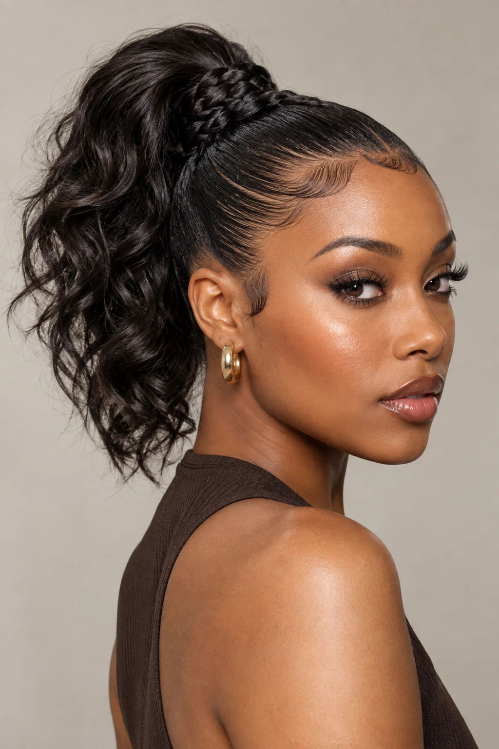 Braided-Base Ponytail — ponytail hairstyles short hair style outfit