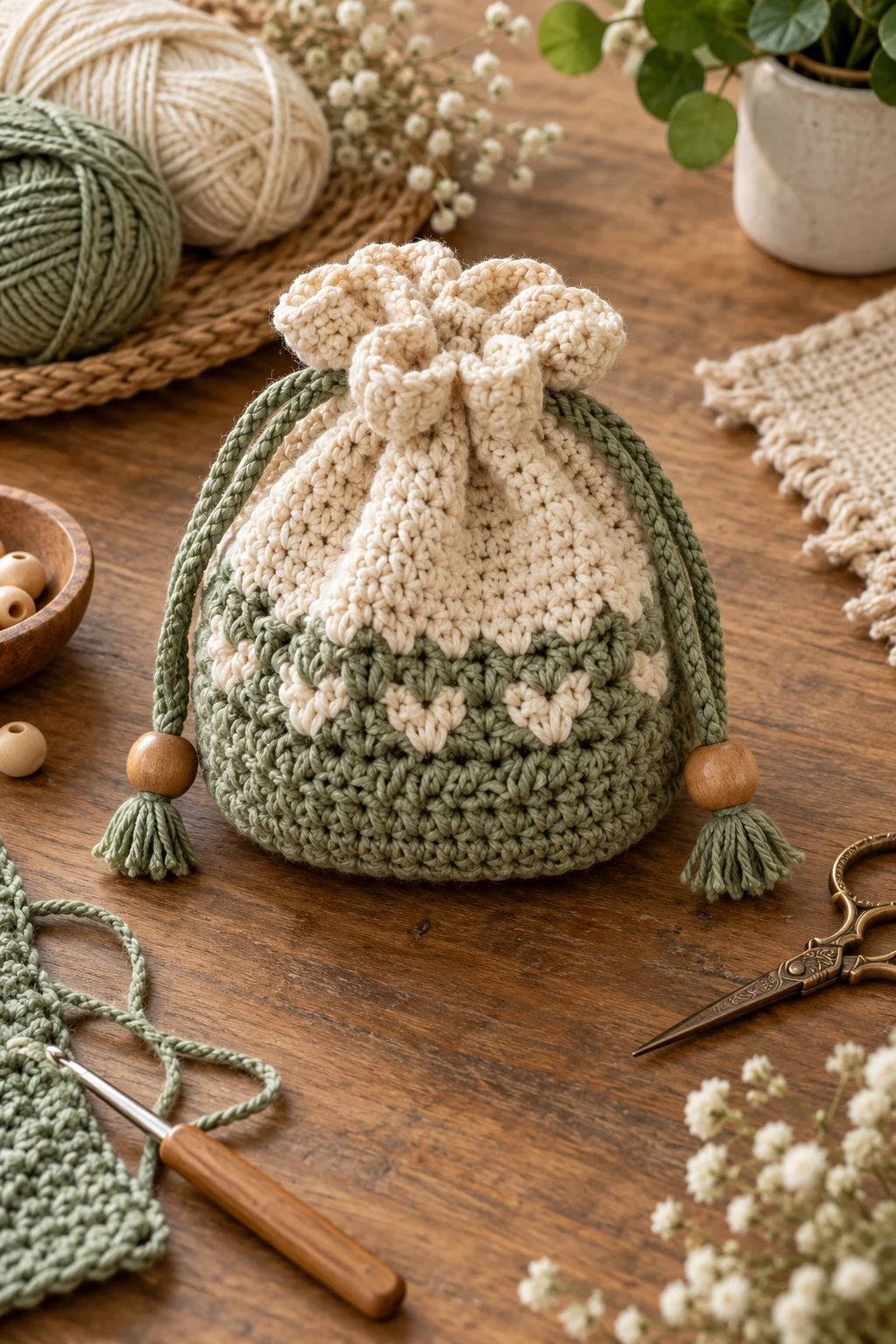 Drawstring Travel Pouch — pouch bag crochet style outfit