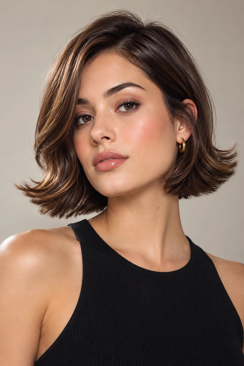 Flipped-Out Bob — quick hairstyles for short hair style outfit