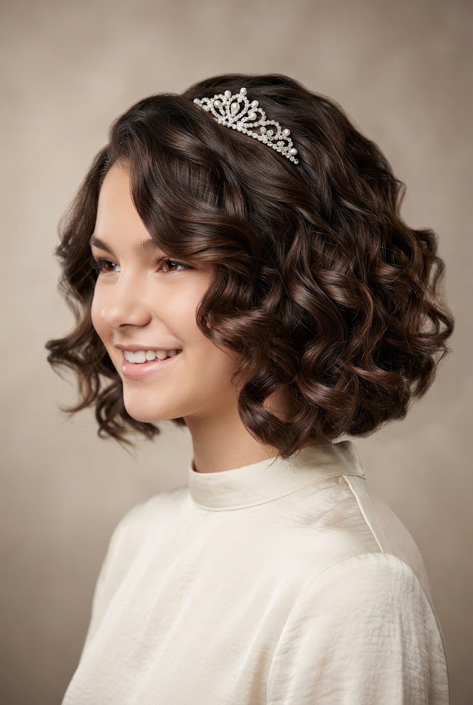 Sleek Back-Swept Wet Look — Quinceañera hairstyles for short hair style outfit