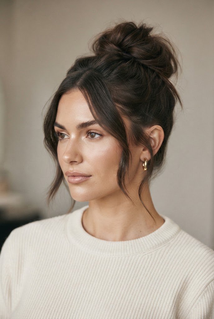 The 5-Minute Messy Bun — School Hairstyles style outfit