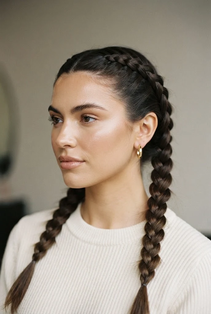 The Braided Pigtails — School Hairstyles style outfit