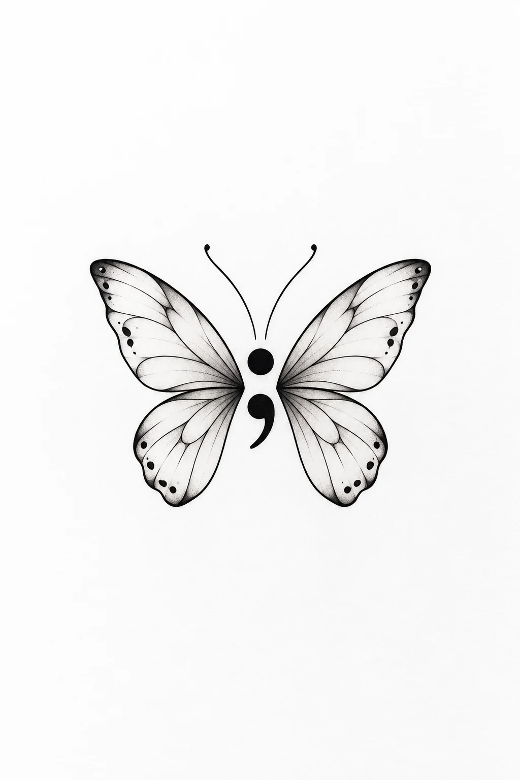 Minimal Semicolon Butterfly Tattoo Simple — semi colon butterfly tattoo simple style outfit