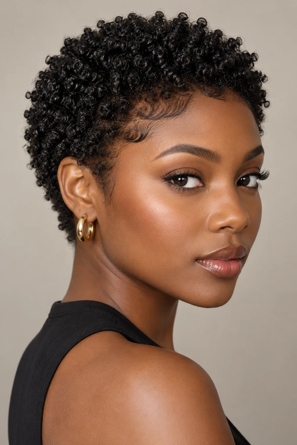 Defined Coil Crop — short afro hairstyles style outfit