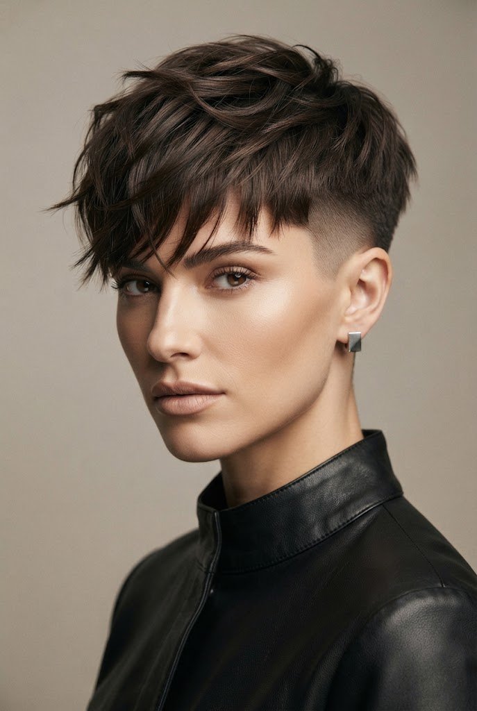 Edgy Undercut Crop — short hair inspiration style outfit