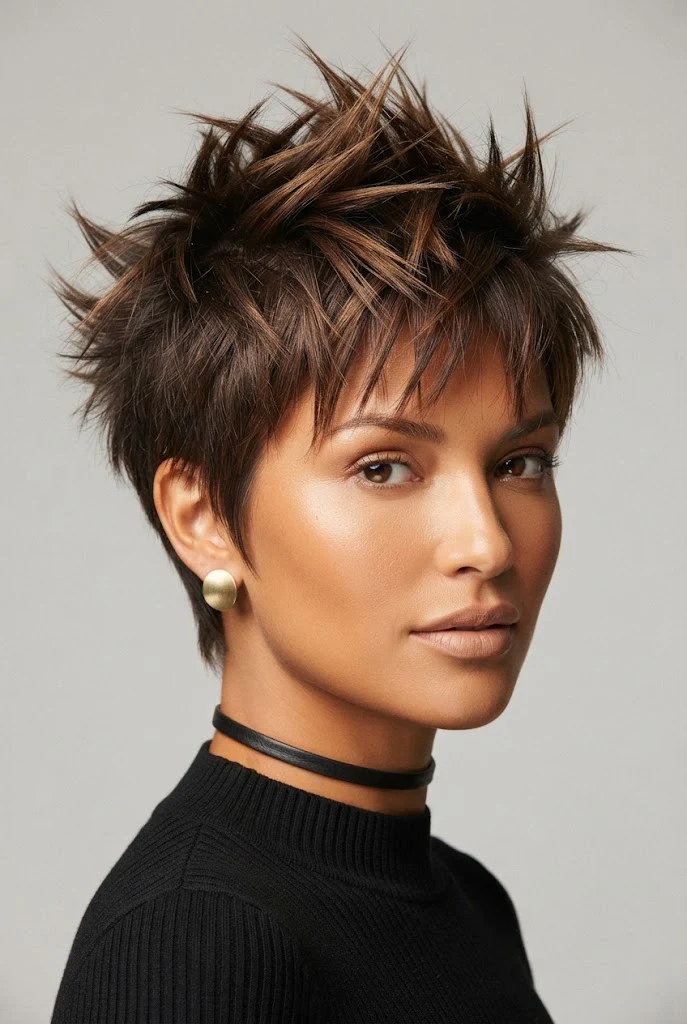 Sleek Jet-Black Micro-Bob Crop — short hair inspiration style outfit