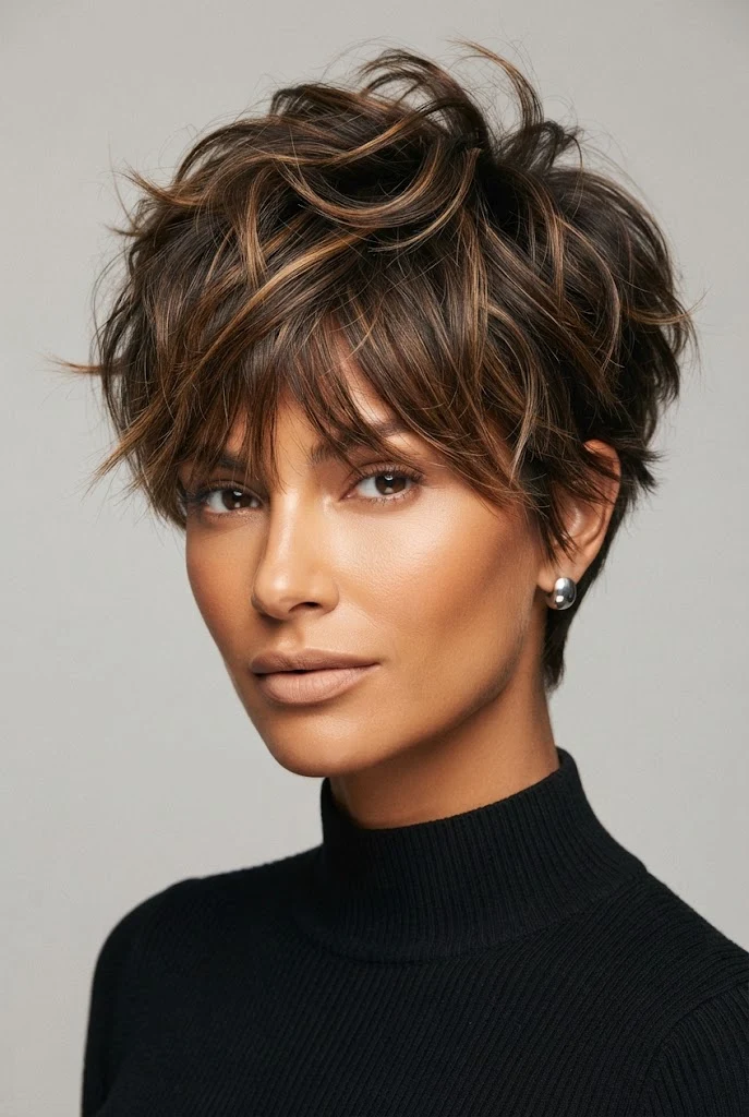 High-Volume Tousled Pixie: Short Hair Inspiration — short hair inspiration style outfit