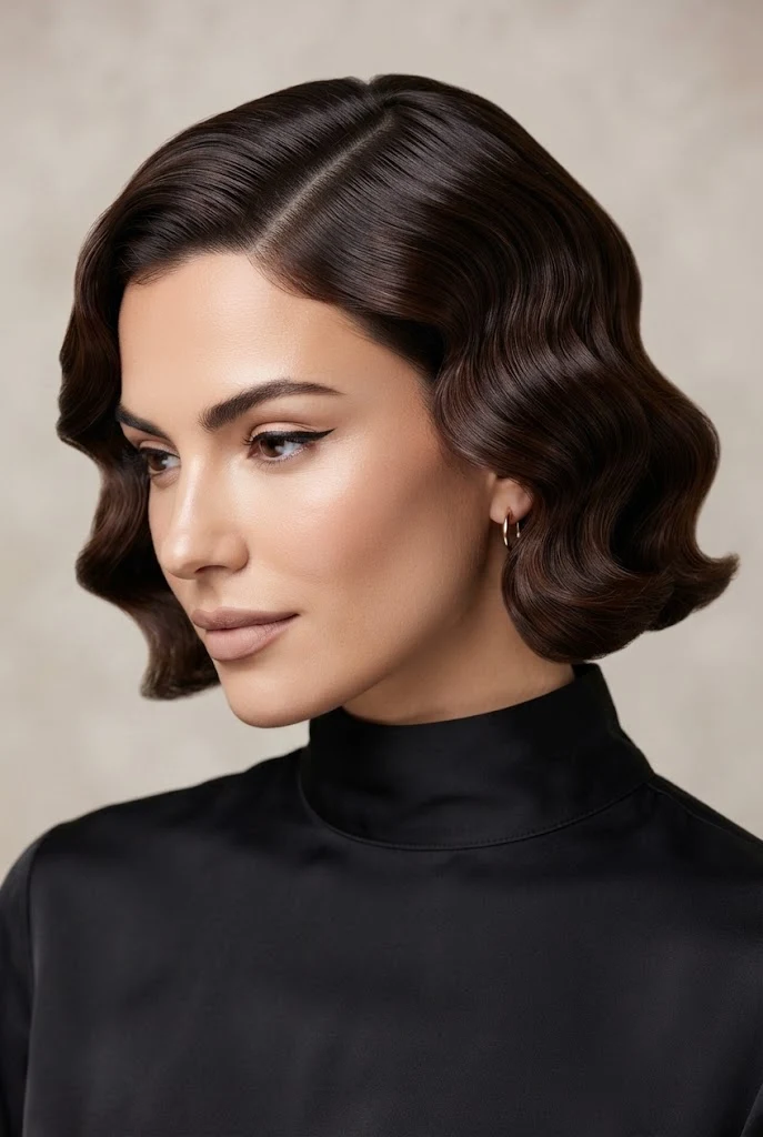 The Velvet Finger Wave Bob — Short hairstyle ideas style outfit