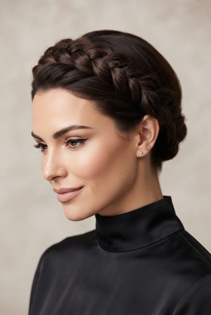 Braided Crown for Short Hair — Short hairstyle ideas style outfit