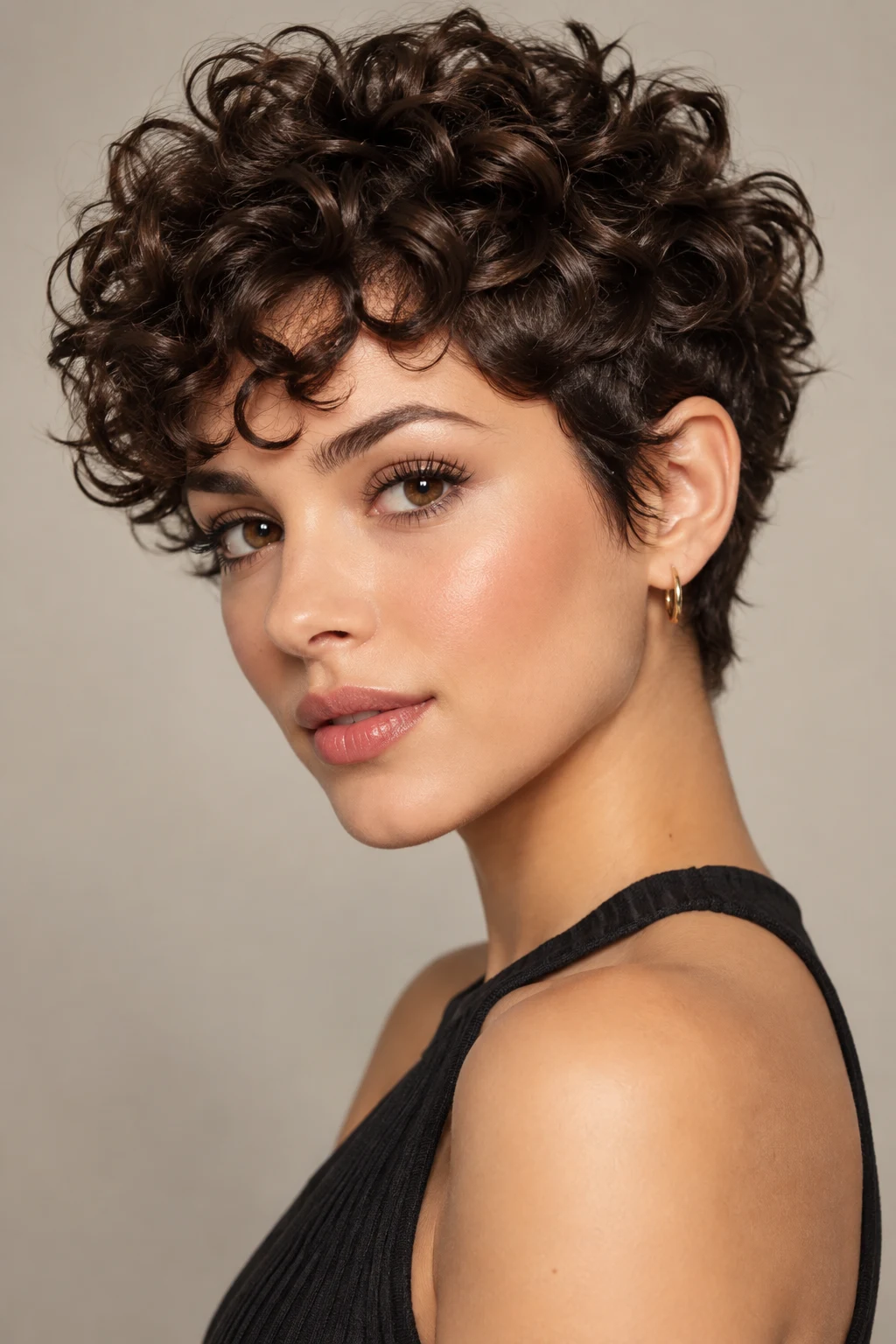 The Curly Pixie With Defined Curls — short hairstyles for girls style outfit