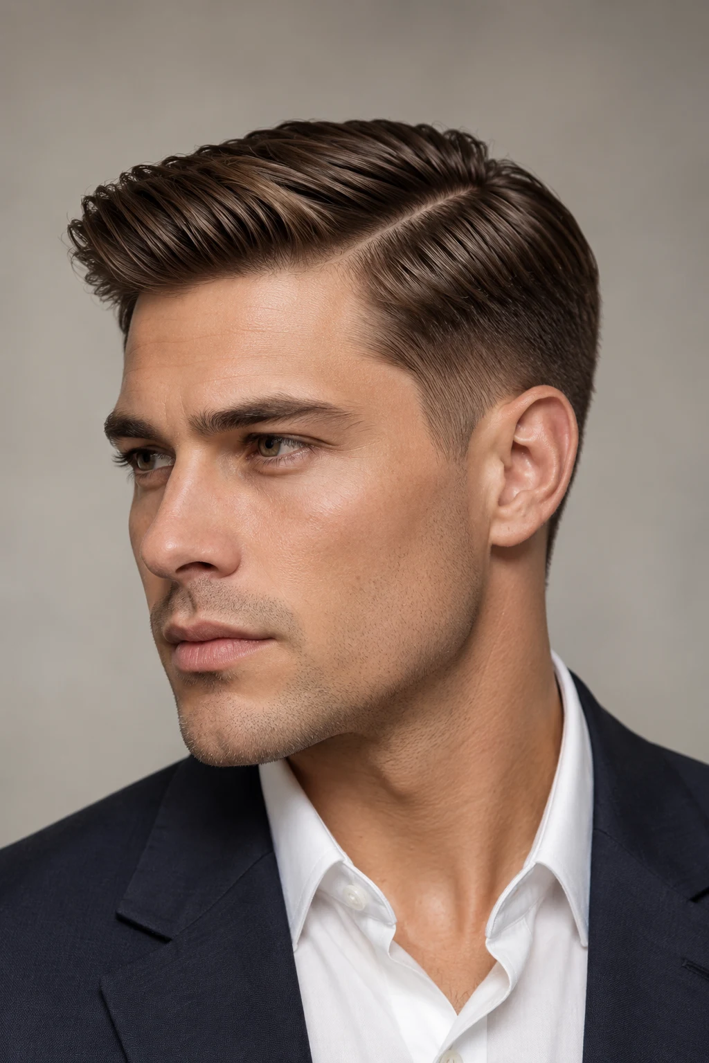 The Short Side Part — A Classic Among Short Hairstyles for Men — short hairstyles for men style outfit, worn by a stylish man