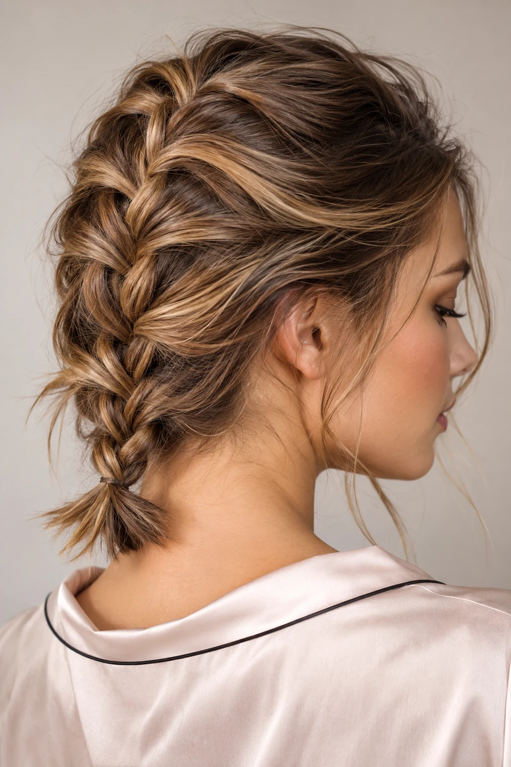 Loose French Braid — short hairstyles for sleeping style outfit