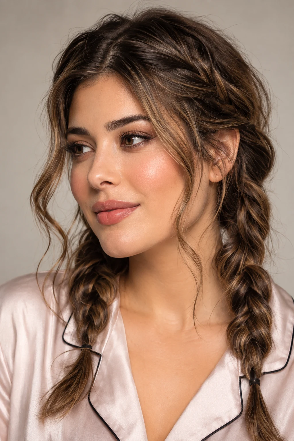 Two Loose Side Braids — short hairstyles for sleeping style outfit