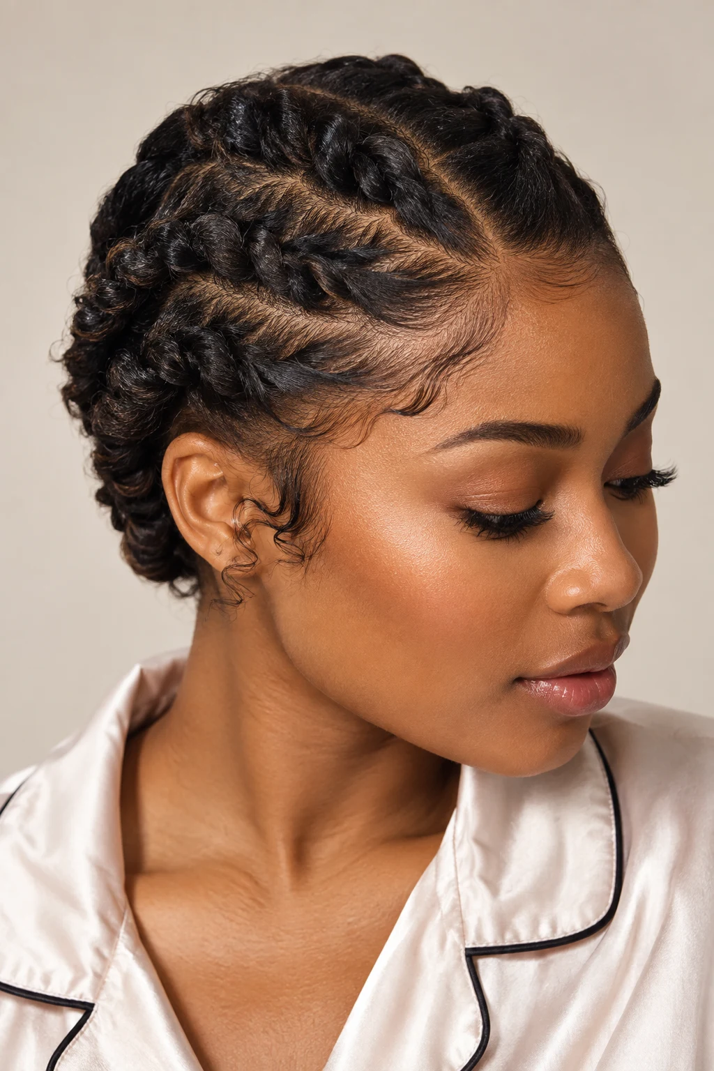 Loose Flat Twists — short hairstyles for sleeping style outfit