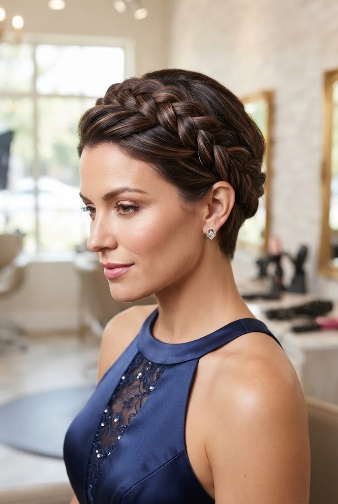 Voluminous Retro Pompadour — short hairstyles for wedding parties style outfit