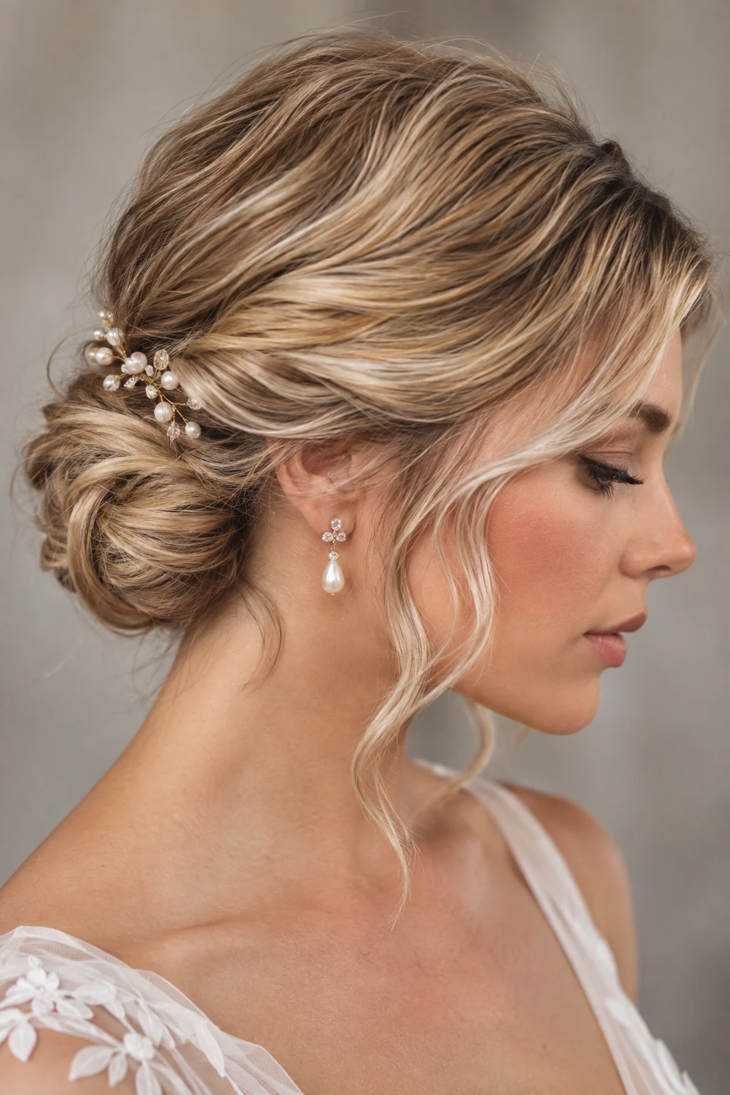 Soft Low Twist — short hairstyles for weddings style outfit