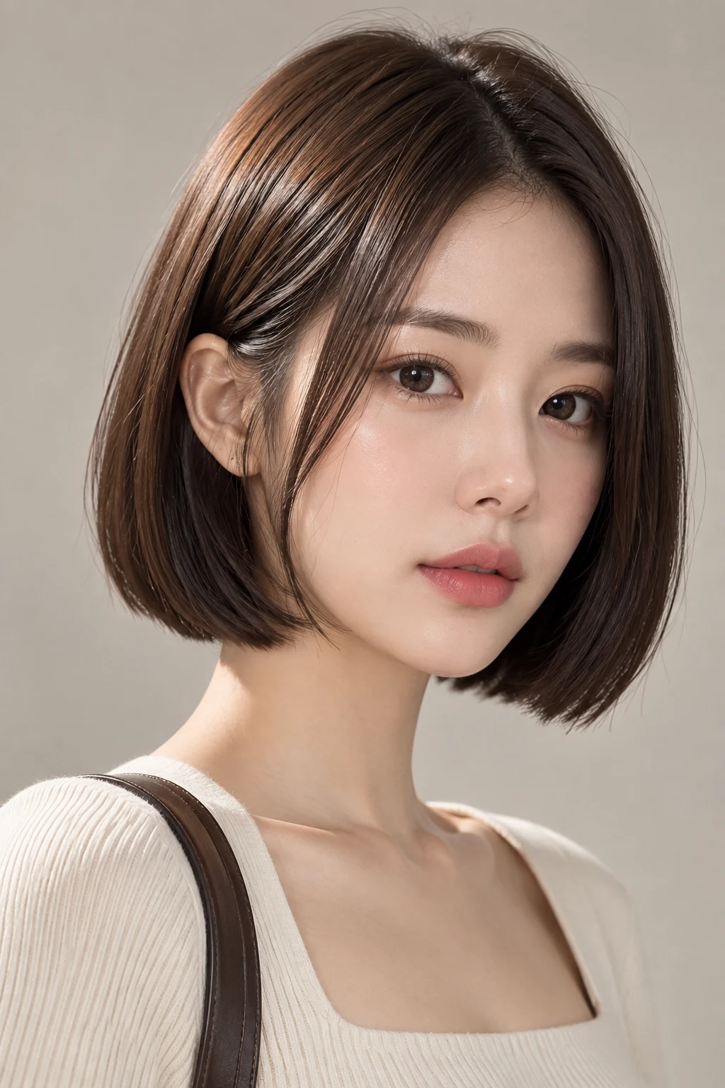 Glassy Korean Bob — short korean hairstyles style outfit