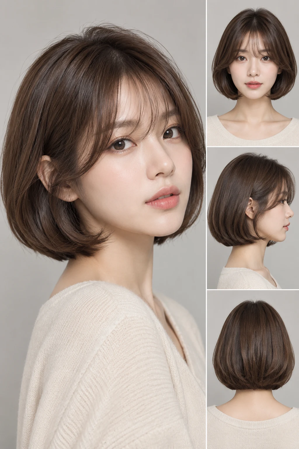Rounded C-Curl Bob — short korean hairstyles style outfit