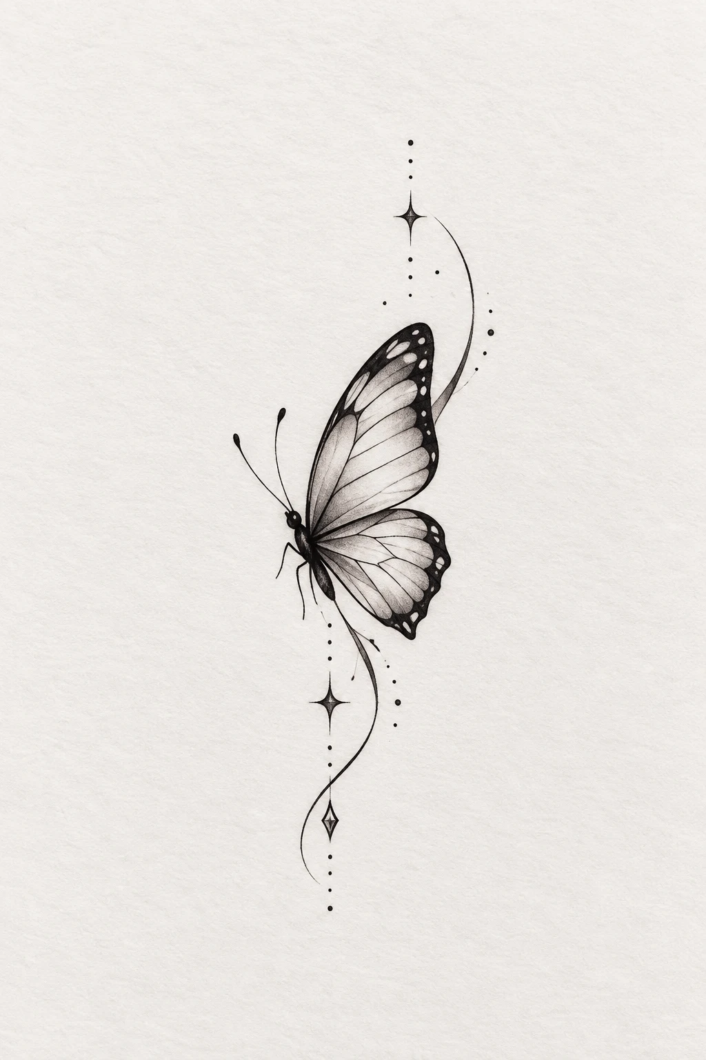 Tiny Side Butterfly Tattoo on Hand — side butterfly tattoo style outfit