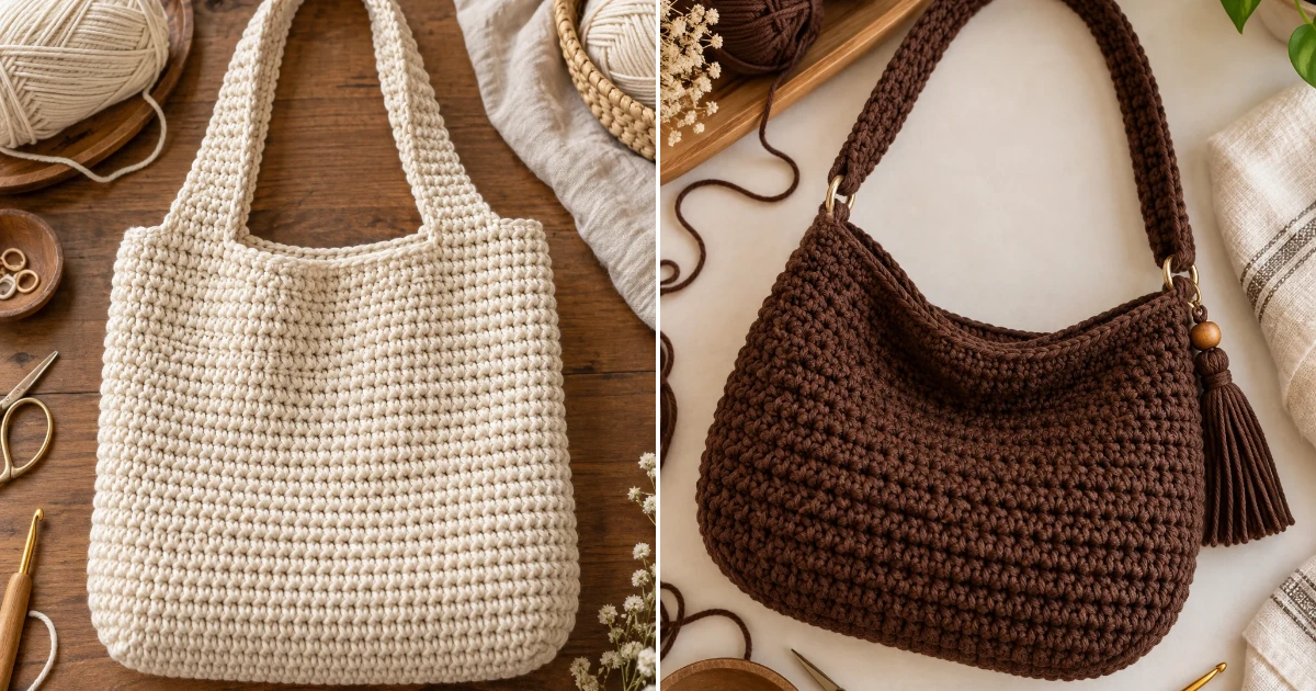 10 Simple Crochet Bag Ideas for Beginners simple crochet bag